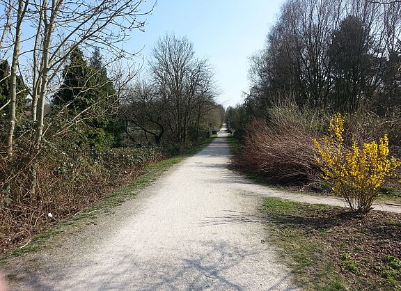 Klöcknerbahntrasse und zukünftiger RS1 in Bergkamen