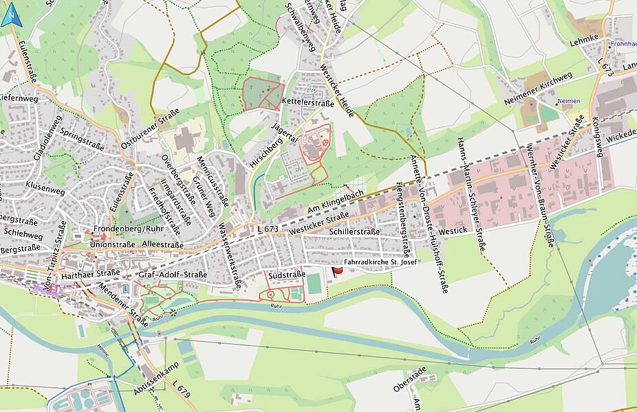 Lageplan der Fahrradkirche