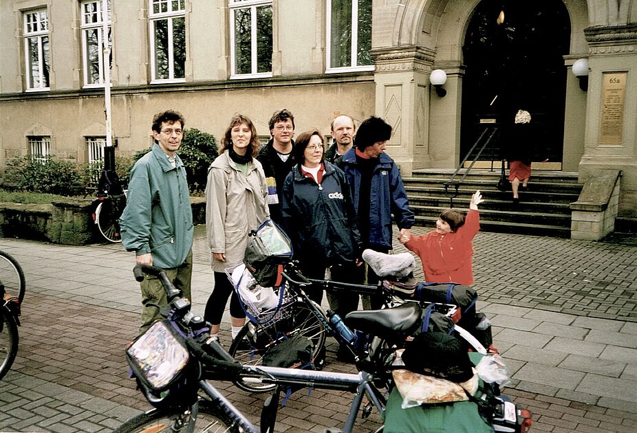 Start der Radtour von dem Amtsgericht Unna