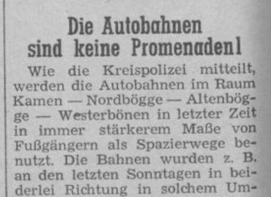 Die Autobahnen sind keine Promenaten!