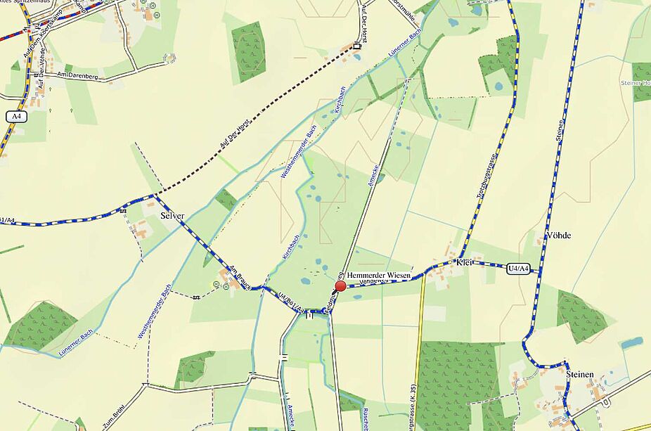 Lage der Hemmerder Wiesen