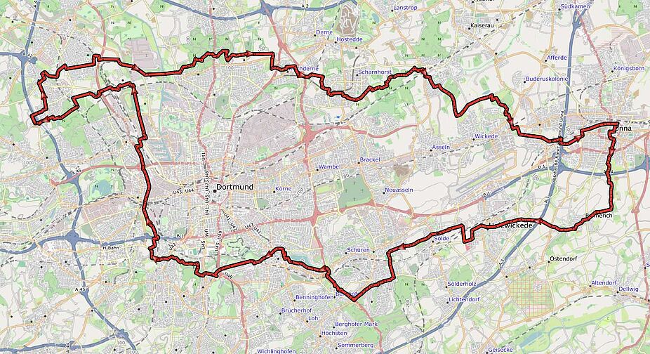 Tourverlauf der Radtour zu Tante Amanda