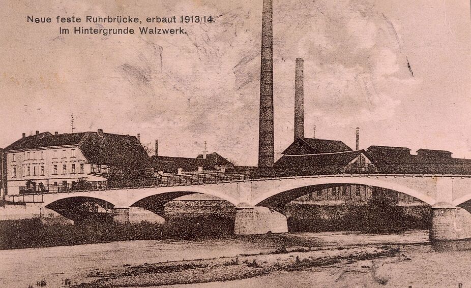 Ruhrbrücke Langschede ab 1913