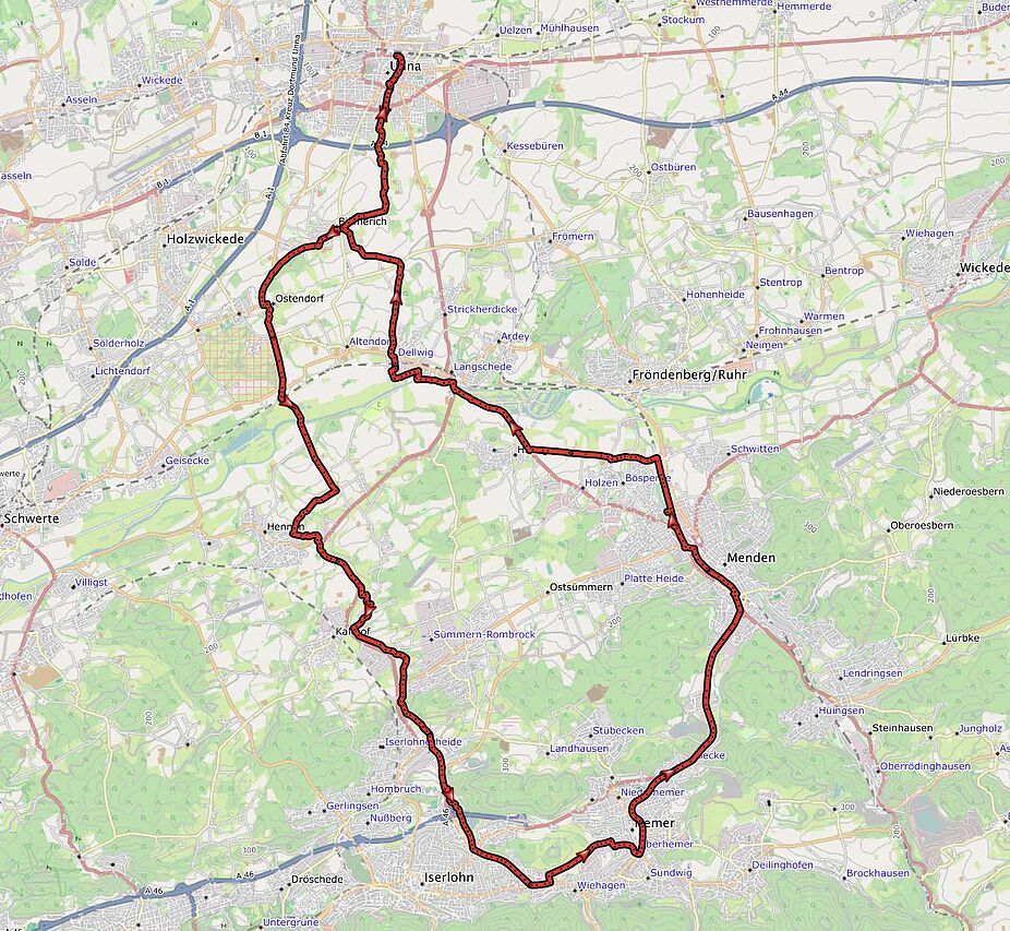 Routenverlauf der Tour