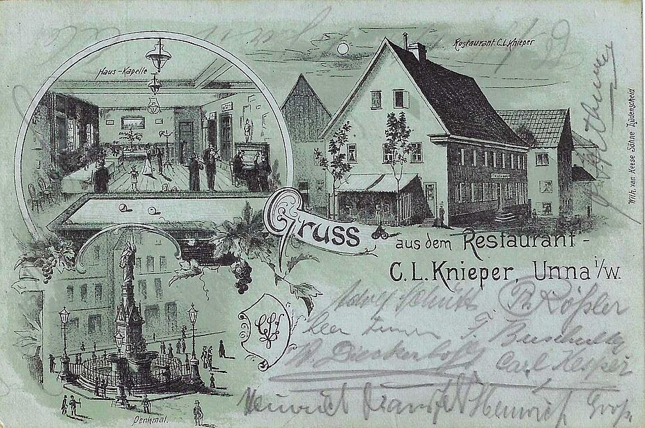 Postkarte 1902 Restaurant C. L. Knieper