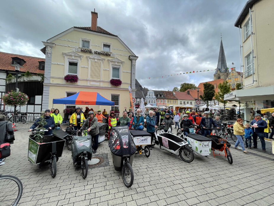 Halt auf dem Bauernmarkt in Werne