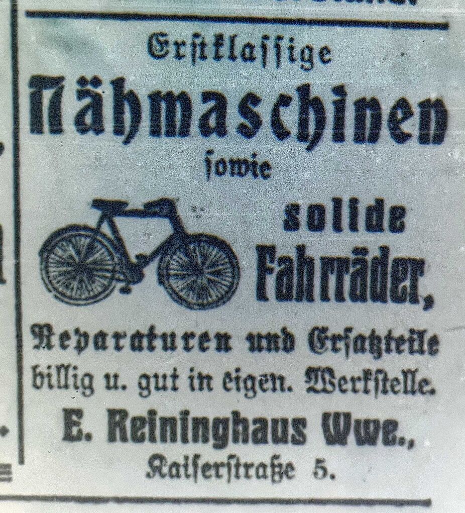 Wwe. Reininghaus als Nachfolger in der Kaiserstraße