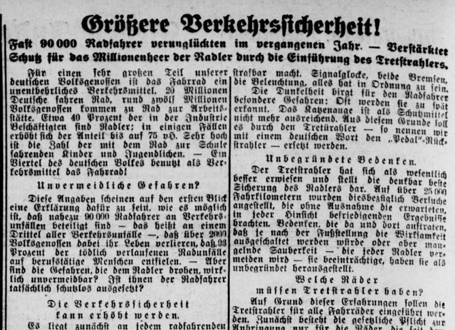 Größere Verkehrssicherheit Volksblatt Ausgabe Märkischer Raum