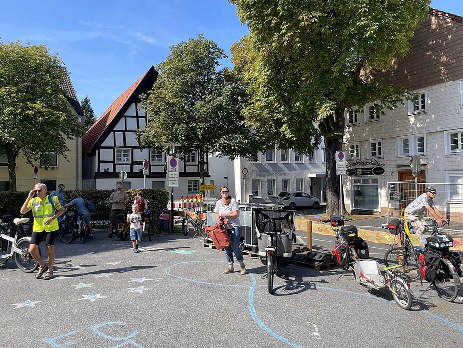 Lastenradparkplatz auf dem Schulstraßenpark