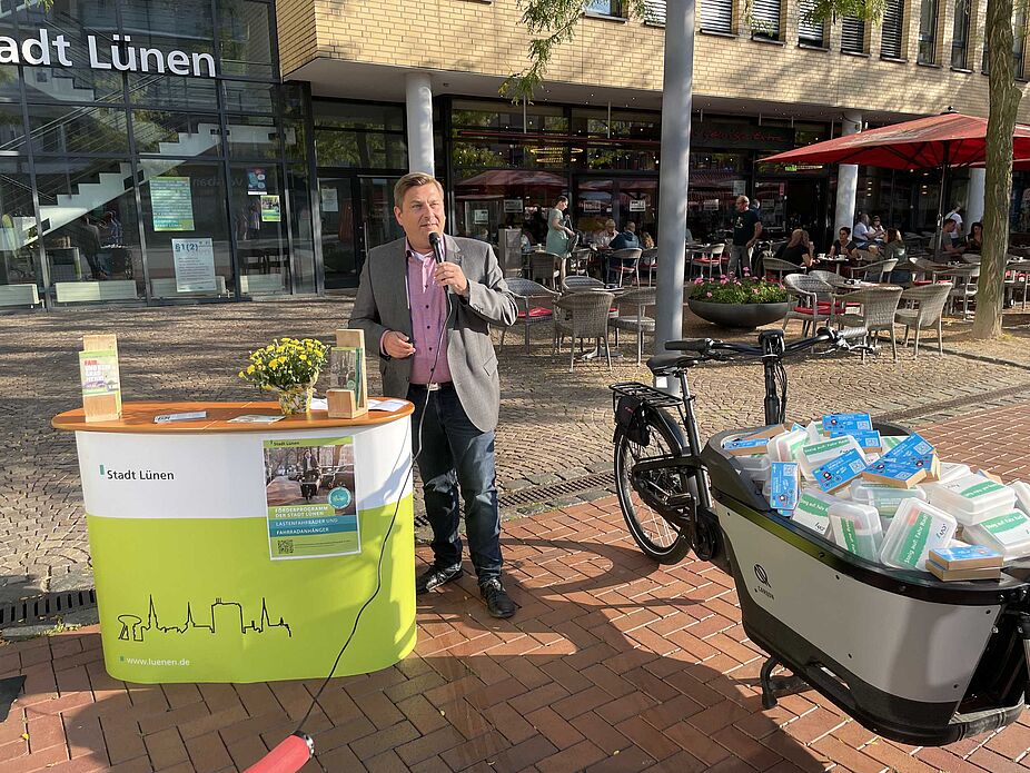 Start auf dem Willy-Brandt-Platz in Lünen