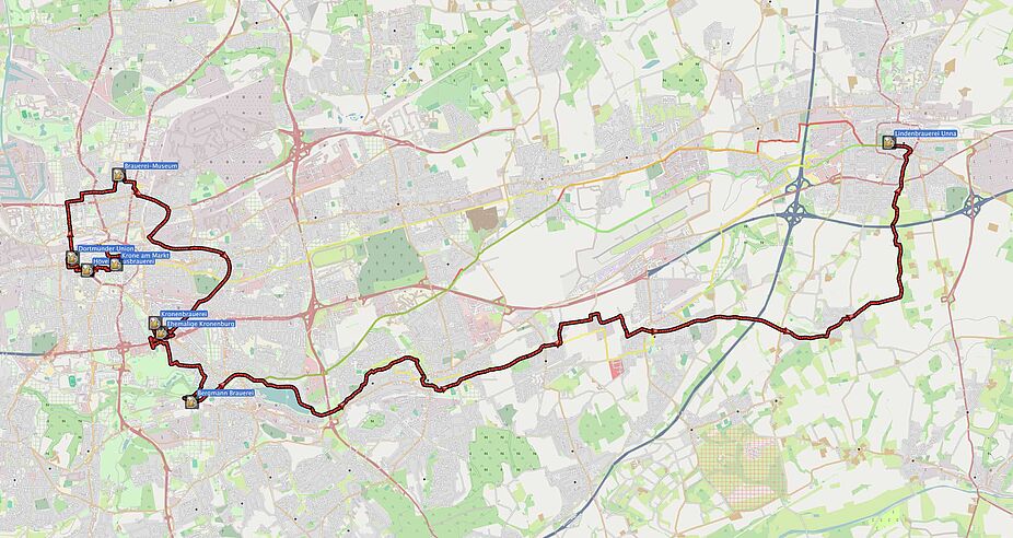 Tourverlauf Bierrunde