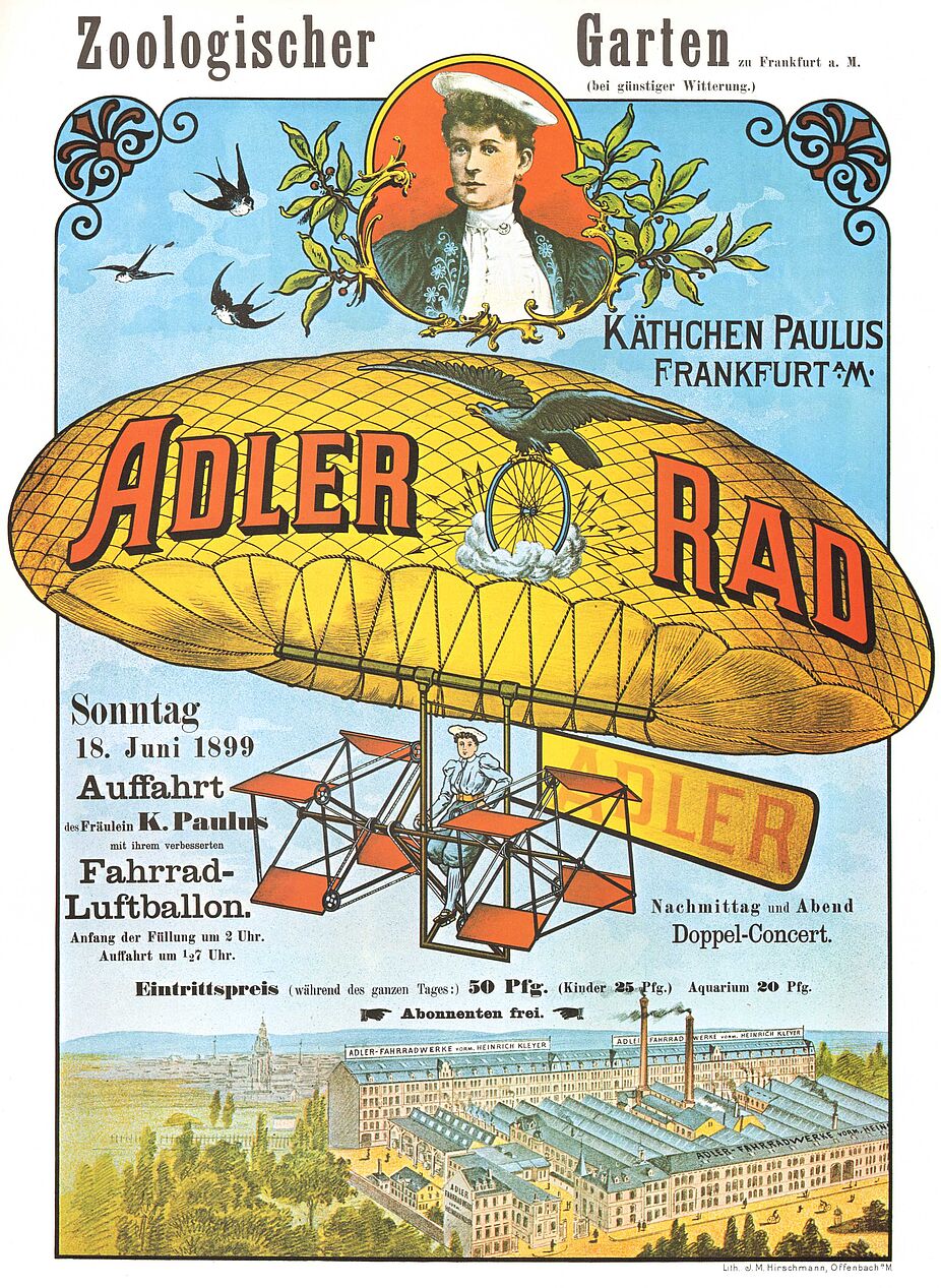 Plakat von Käthe Paulus 1899 in Frankfurt