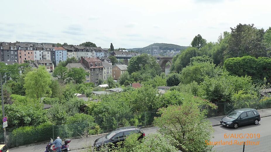 Blick auf die Nordbahntrasse in Wuppertal