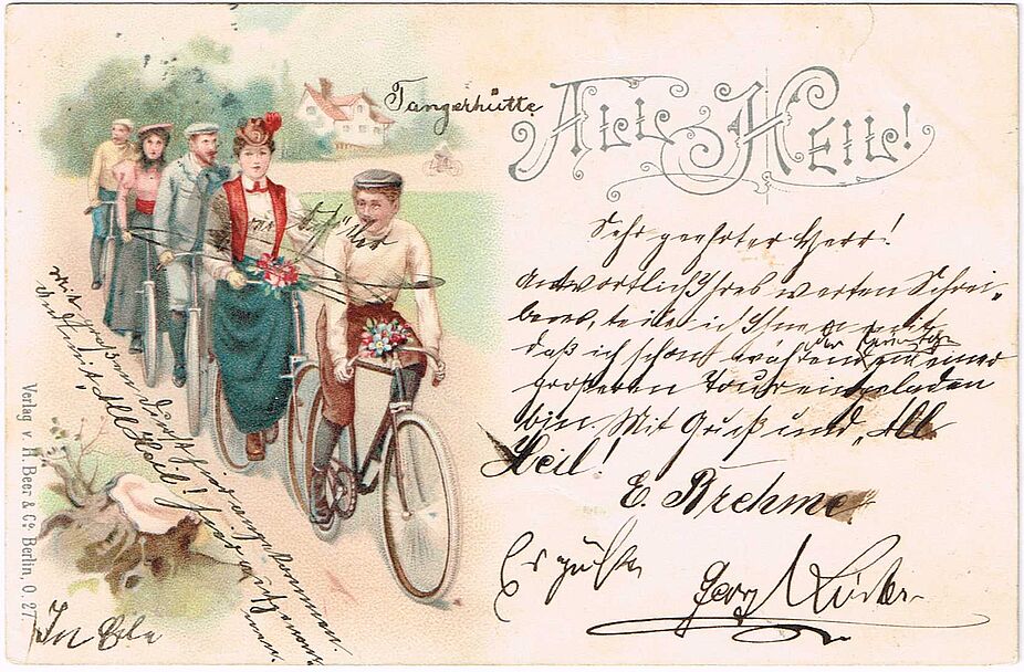 Blumenschmuck am Fahrrad