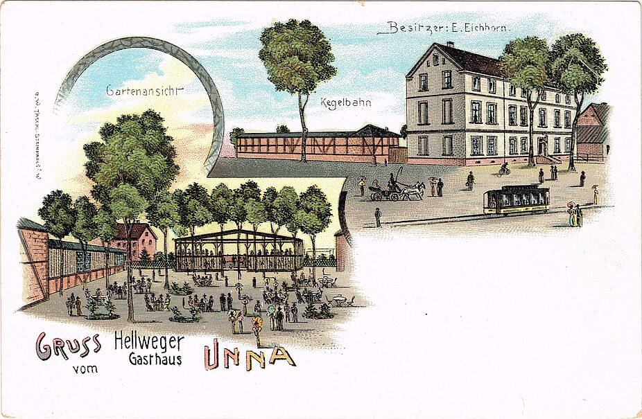 Ansichtskarte Gasthaus Hellweger