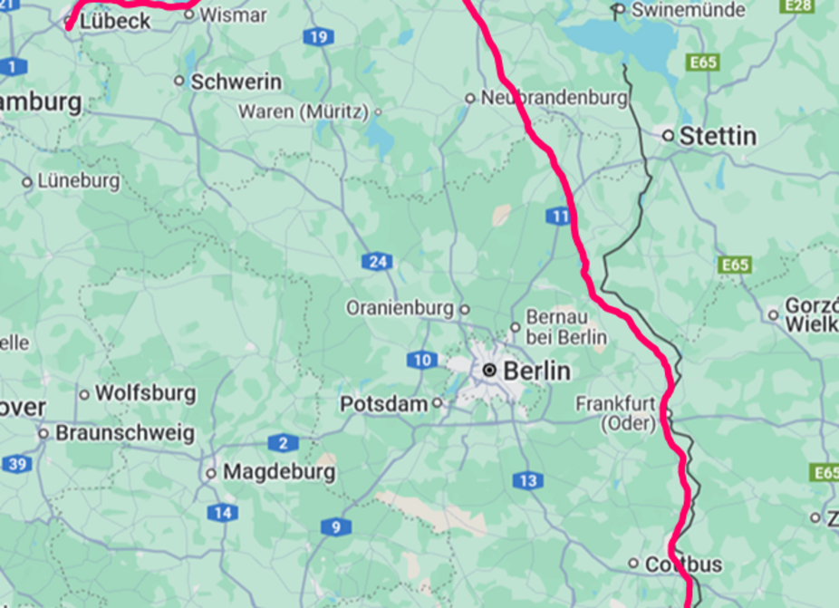 Tourenverlauf an der Oder/Neiße Tourenverlauf an der Oder/Neiße