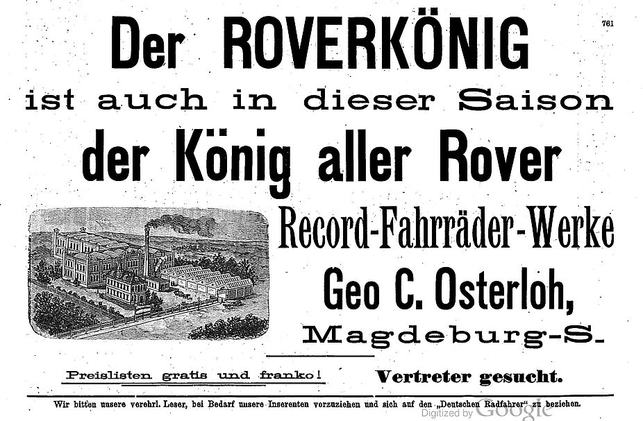 Roverkönigwerbung von Osterloh Magdeburg