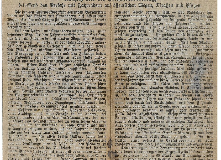 Rückseite Radfahrkarte Karl Beckmann