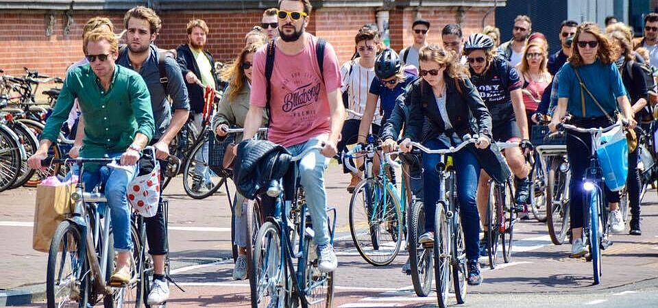 Radverkehr in Amsterdam.