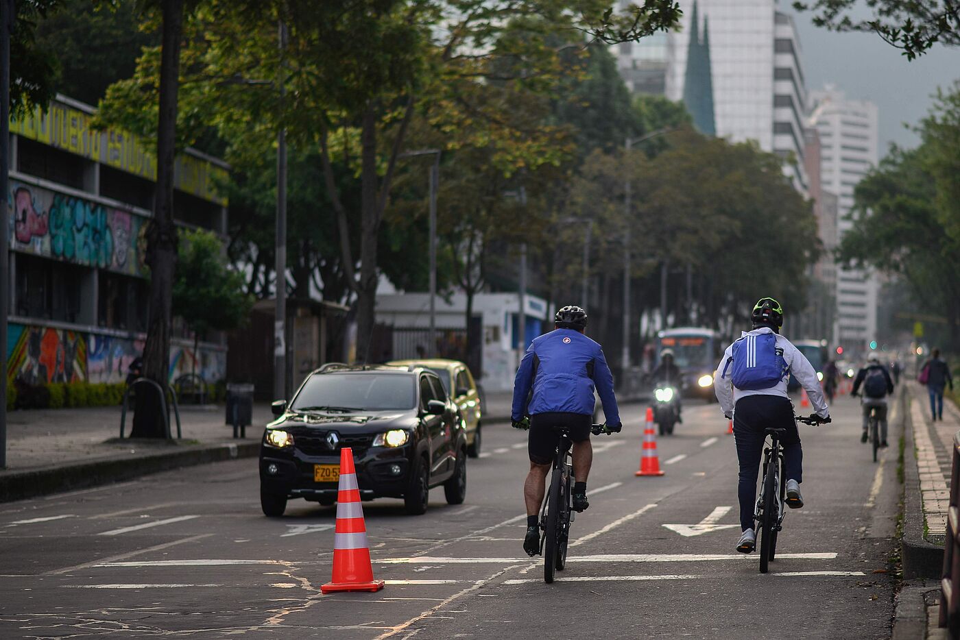 Pop-up-Bike-Lanes in Bogotá
